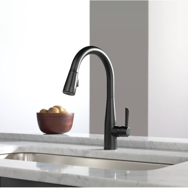 7864SRS,BL Moen Sleek Pull Down Single Handle Kitchen Faucet with Power
